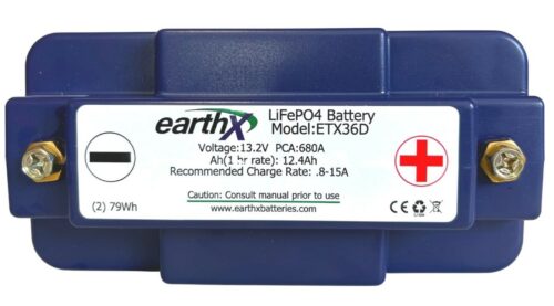 Top View of the ETX36D Battery
