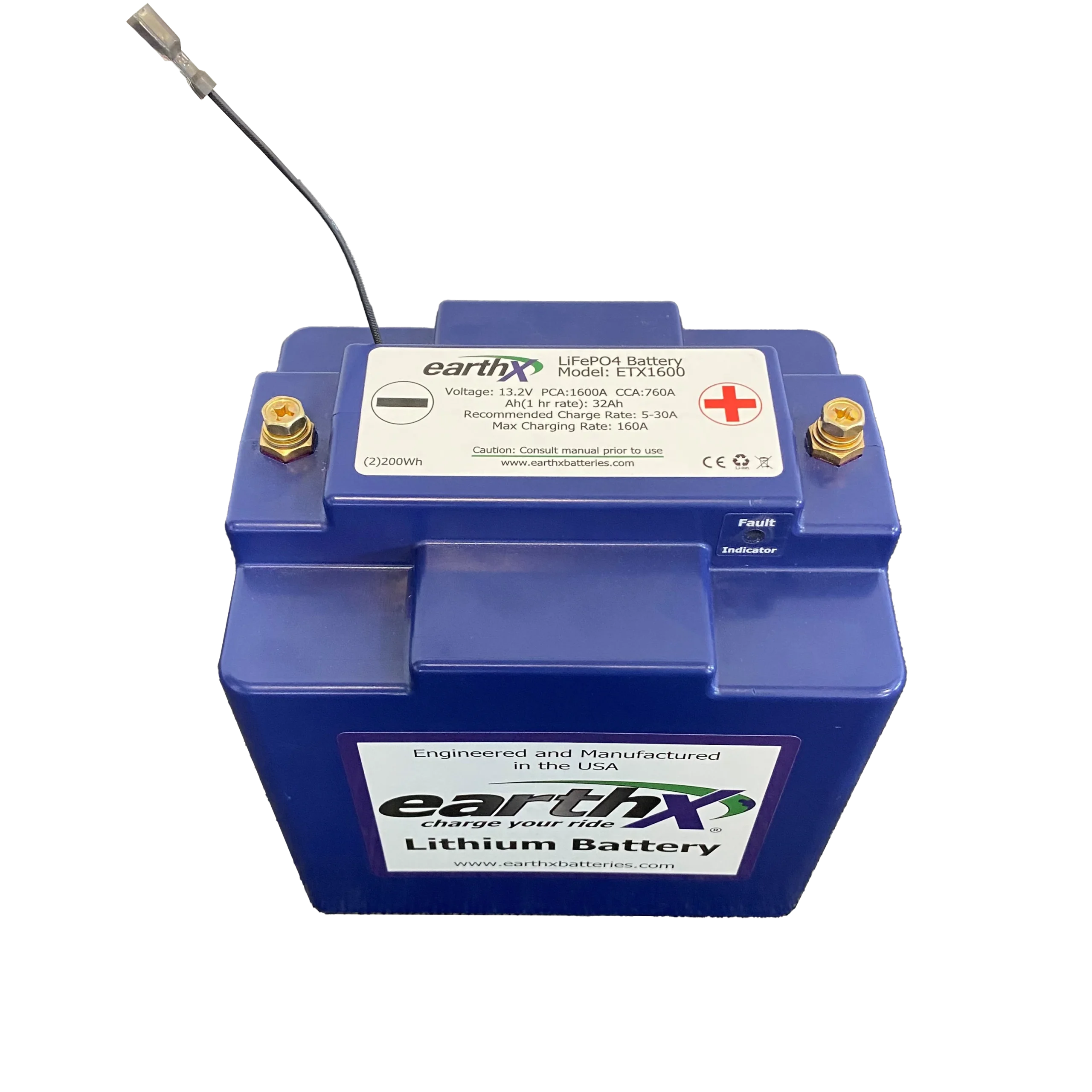 ETX1600, 12V LiFePo4 battery with 1600PCA